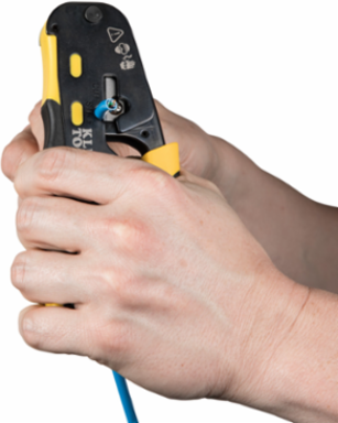 Ratcheting Cable Crimper for CAT3, CAT5e, CAT6/6A, RJ45 Pass-Thru, 6.094 Inch