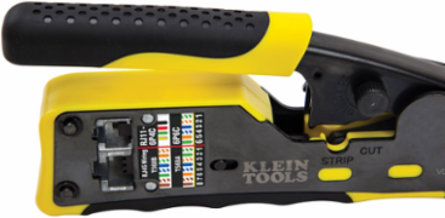 Ratcheting Cable Crimper for CAT3, CAT5e, CAT6/6A, RJ45 Pass-Thru, 6.094 Inch