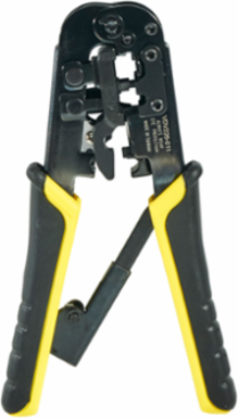 Modular Installation Kit with Ratcheting Crimper, Includes 10 RJ11 & 10 RJ45 Plugs