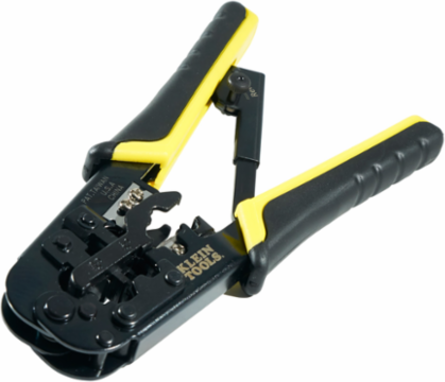 Modular Installation Kit with Ratcheting Crimper, Includes 10 RJ11 & 10 RJ45 Plugs