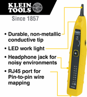 Tone & Probe Test Kit with 4 x AAA Batteries, 7.2 Inch Width
