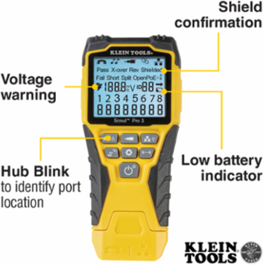 Scout® Pro 3 Ethernet Cable Tester Kit, 2000 Feet Measurement, Includes Remotes