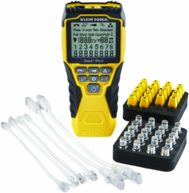 Scout Pro 3 Cable Tester Kit, 18 Locator Remotes, Backlit LCD, Measures Cables Up to 2000 Feet