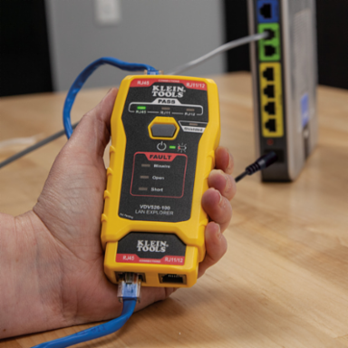 LAN Explorer® Network Cable Tester for RJ11, RJ12, RJ45 - LED Display, Tests CAT3/CAT5e/CAT6/6A