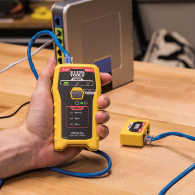 LAN Explorer® Network Cable Tester for RJ11, RJ12, RJ45 - LED Display, Tests CAT3/CAT5e/CAT6/6A