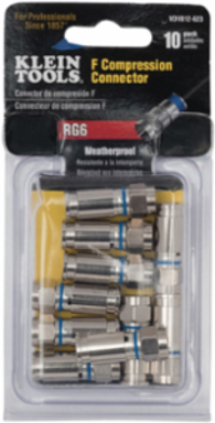 Weatherproof F-Compression Connectors RG6 50-Pack, Dual O-Ring Seals, All Metal