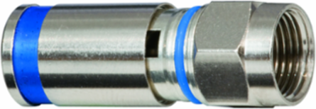 Weatherproof F-Compression Connectors RG6 50-Pack, Dual O-Ring Seals, All Metal
