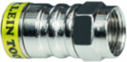 Push-On F Connectors RG6/6Q, 10 Pack, 2.61 Inch Width, Tool-Free Installation