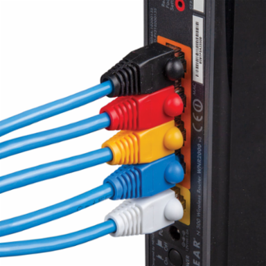 Strain Relief Boots for RJ45 Connectors, 100-Pack, Assorted Colors