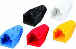 Strain Relief Boots for RJ45 Connectors, 100-Pack, Assorted Colors