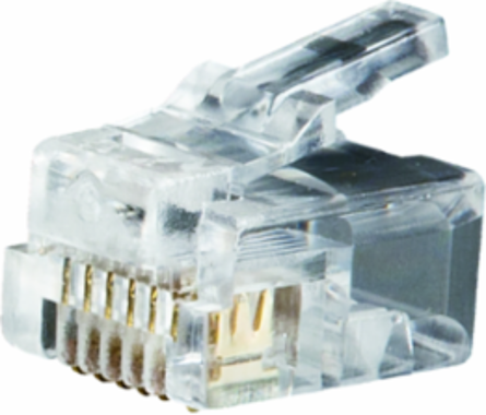 RJ11 Modular Telephone Plugs 25-Pack, 6P6C, Clear, 3 Inch Width