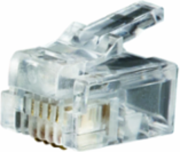 RJ11 Modular Telephone Plugs 6P4C, 25 Pack, Gold Plated Contacts