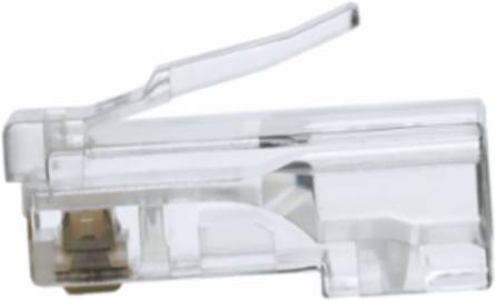 RJ45 CAT6 Modular Data Plugs 25-Pack, 8P8C, Clear, 50 Micro-Inch Gold Plating