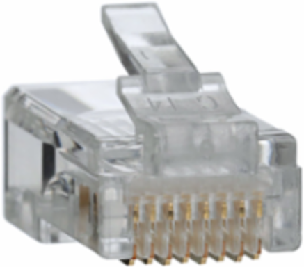 RJ45-CAT5e Modular Data Plugs 10-Pack, 8P8C, Clear with 50 Micro-Inch Gold Plating