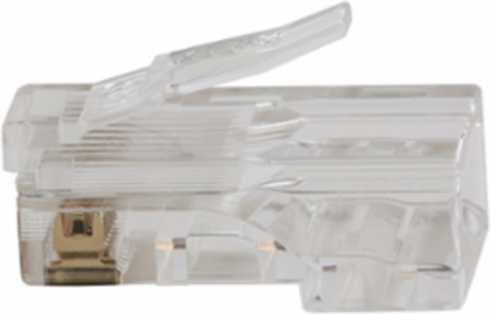 Pass-Thru Modular RJ45 CAT6 Connector 50-Pack, 8P8C, 0.04-Inch Max Diameter
