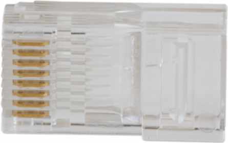 Pass-Thru Modular RJ45 CAT6 Connector 50-Pack, 8P8C, 0.04-Inch Max Diameter