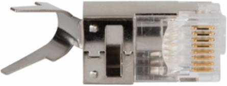 Pass-Thru™ RJ45 CAT6A Shielded Modular Data Plugs, 50-Pack, 8P 8C