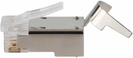 Pass-Thru™ RJ45 CAT6A Shielded Modular Data Plugs, 50-Pack, 8P 8C