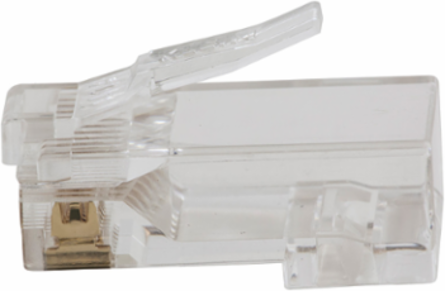 Pass-Thru Modular Data Plugs, RJ45-CAT5E, 10-Pack, 8P 8C