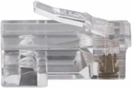 Pass-Thru CAT6 Modular Data Plugs, 200-Pack, 0.04 Inch Diameter