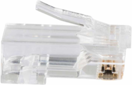 Pass-Thru™ RJ45-CAT6A Modular Data Plugs, 200-Pack, 0.043 Inch Max Diameter