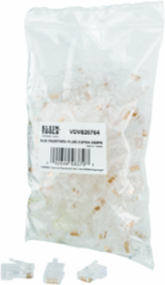 Pass-Thru™ RJ45-CAT6A Modular Data Plugs, 200-Pack, 0.043 Inch Max Diameter