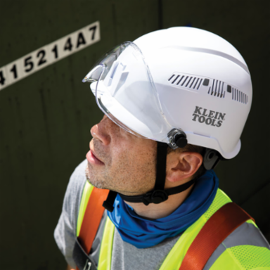 Clear Half-Face Visor for Safety Helmets, 7 Inch x 4 Inch Lens, UV Protection