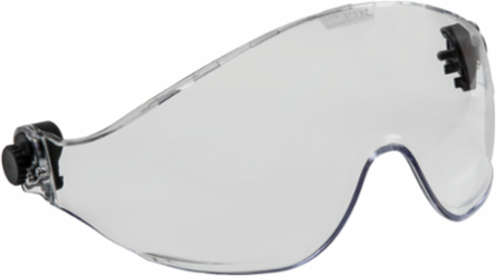 Clear Half-Face Visor for Safety Helmets, 7 Inch x 4 Inch Lens, UV Protection
