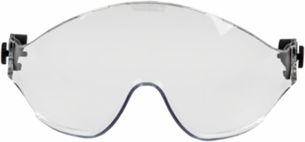 Clear Half-Face Visor for Safety Helmets, 7 Inch x 4 Inch Lens, UV Protection