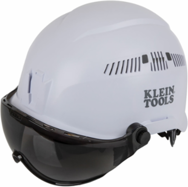 Safety Helmet Visor with Gray Tint, Polycarbonate, UV Protection, 7" x 4" Window