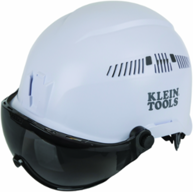 Safety Helmet Visor with Gray Tint, Polycarbonate, UV Protection, 7" x 4" Window