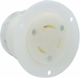 30 Amp, 250 Volt, Flanged Outlet Locking Receptacle, Industrial Grade