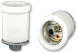 Medium Base Keyless Incandescent Lampholder, Glazed Porcelain, 1-1/2 Inch Shade