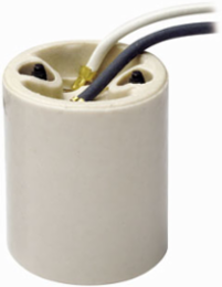 Medium Base Keyless Incandescent Lampholder, 250 Volt, Glazed Porcelain, 660W