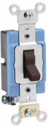 Extra Heavy-Duty 15 Amp Toggle Switch, Single-Pole, 120/277 Volt, Brown