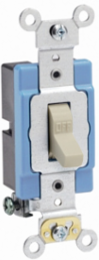 15 Amp Toggle Switch, Extra Heavy Duty, 120/277 Volt, Ivory, Self Grounding