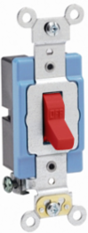 15 Amp Quiet Toggle Switch with Extra Heavy-Duty Spec Grade, Red