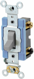 15 Amp 3-Way Toggle Switch, Heavy Duty, 120/277 Volt, Self-Grounding, Gray