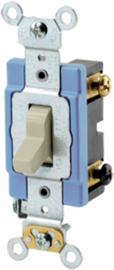 15 Amp Ivory Toggle Switch, 3-Way, Extra Heavy Duty, 120/277V, UL Listed