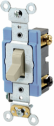 15 Amp Ivory Toggle Switch, 3-Way, Extra Heavy Duty, 120/277V, UL Listed