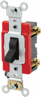 20 Amp Double-Pole Toggle Switch, Extra Heavy Duty, 120/277 Volt, Self-Grounding