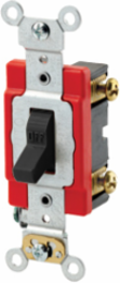 20 Amp Double-Pole Toggle Switch, Extra Heavy Duty, 120/277 Volt, Self-Grounding