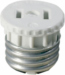 Indoor 2-Pole 2-Wire Lampholder to Outlet Adapter 660 Watt 125 Volt NEMA 1-15R
