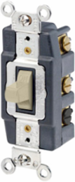 20 Amp Double-Pole Toggle Switch, Maintained Contact, Extra Heavy Duty, Ivory