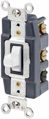 20 Amp Double-Throw Toggle Switch, Maintained Contact, Extra Heavy-Duty, 120/277 Volt