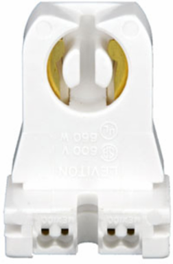 Medium G13 Base Bi-Pin Low Profile Linear Fluorescent Lampholder 18AWG