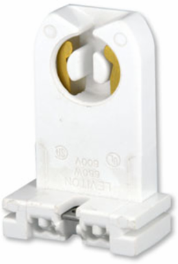 Fluorescent Lampholder Pedestal Base, 660W-600V, Turn-Type, 18 Ga. Panel