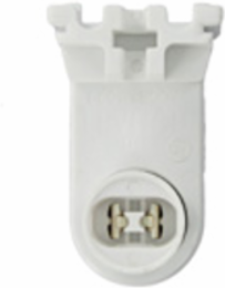Fluorescent Lampholder, 660W-600V, Pedestal Base, Plunger Contact, White