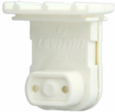 Thermoplastic Medium Bi-Pin Fluorescent Lampholder for T8-T12, Silver-Plated Copper-Alloy, 20 Gauge Panel