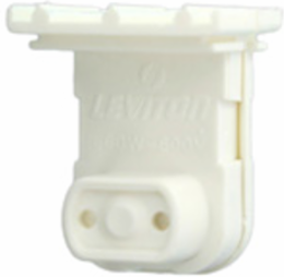 Thermoplastic Medium Bi-Pin Fluorescent Lampholder for T8-T12, Silver-Plated Copper-Alloy, 20 Gauge Panel